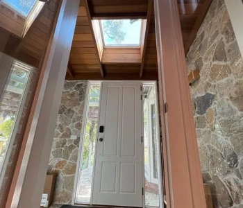 Entryway Skylight Stone Wall