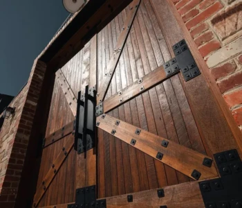 Grand Rustic Timber Garage Door