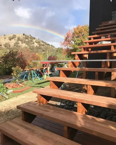 Exterior Hardwood Deck Steps