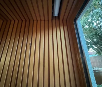 Vertical Slatted Wood Corner