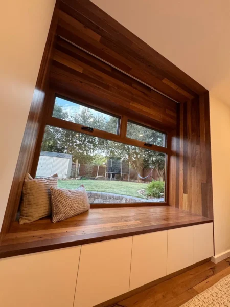 Timber window seat