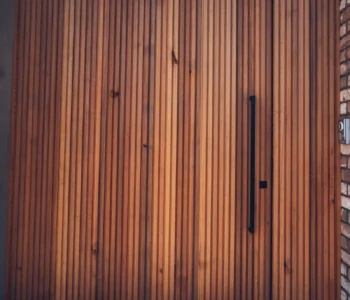 Hidden Slatted Timber Front Door