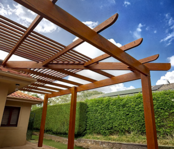 Australian Hardwood timber used to create this bespoke pergola